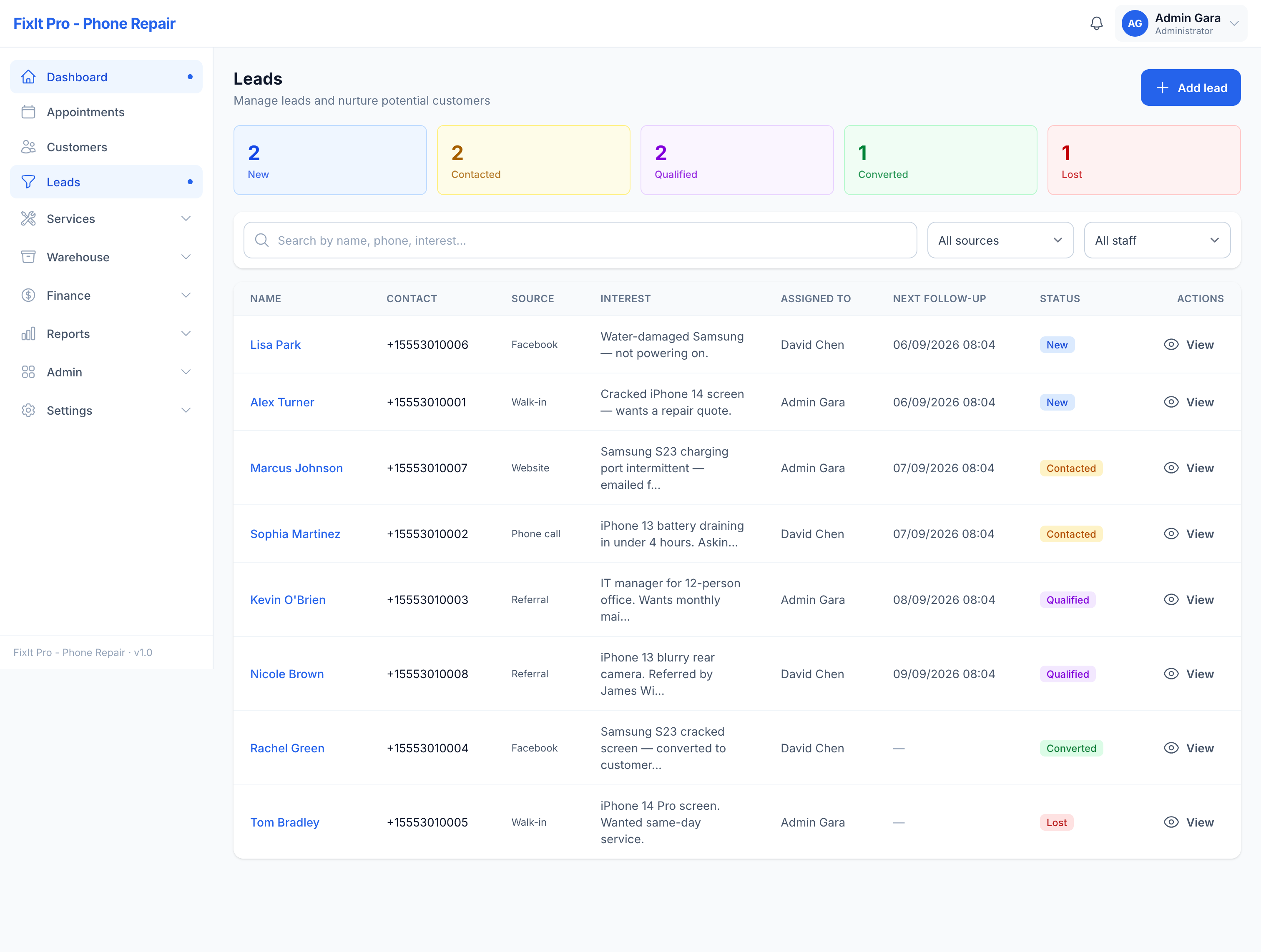 CRM Leads