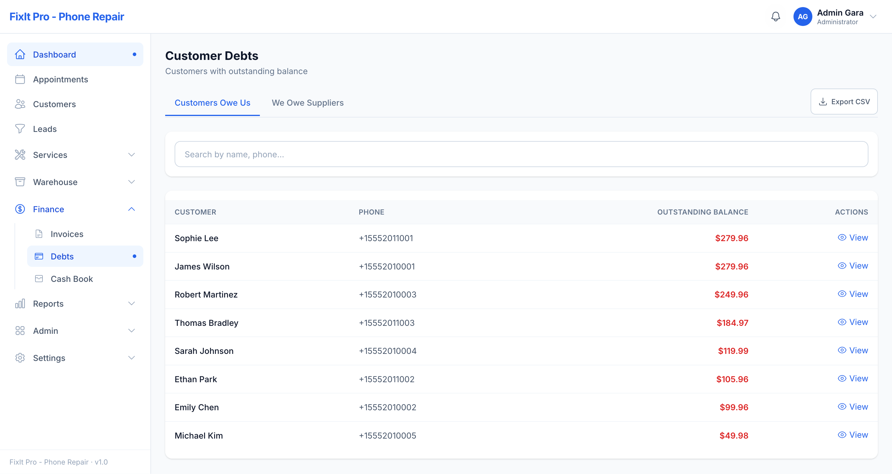 Debt Tracking